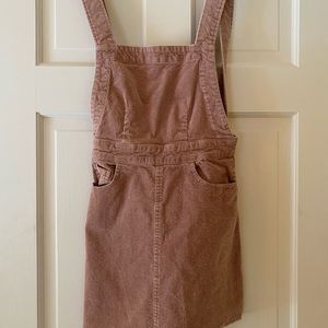 Pale pink Princess Polly corduroy overall dress